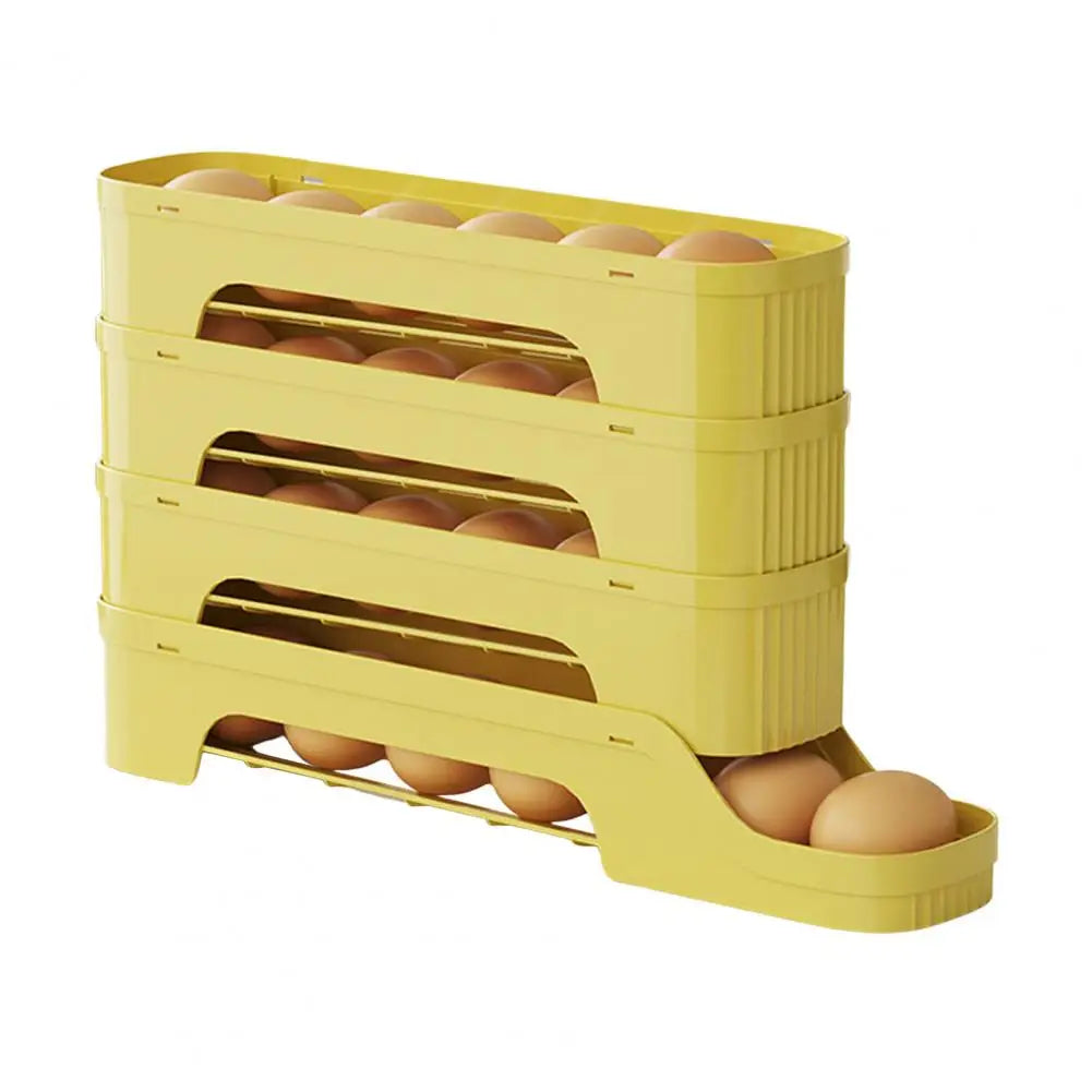 EggMate | Selbstrollende Eierbox | Platzsparend & Praktisch | Flexibles Design