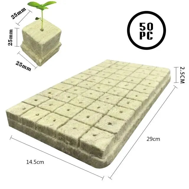 GrowFlex Cubes | Vulkangestein | Steril & Atmungsaktiv | 50 Stück