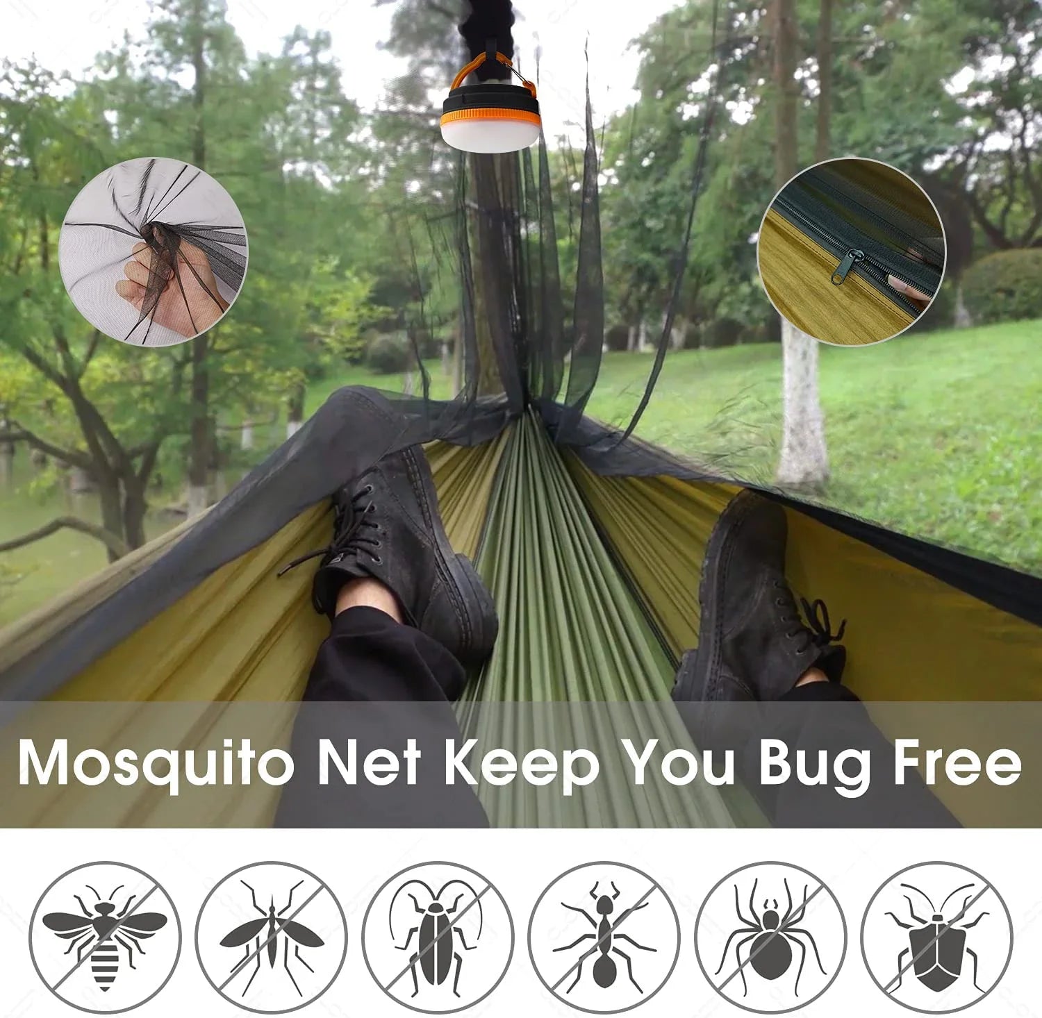Nomaterra Hängematte | Mit Moskitonetz & Tarp | Ultraleicht & Wetterfest | Für Outdoor & Trekking