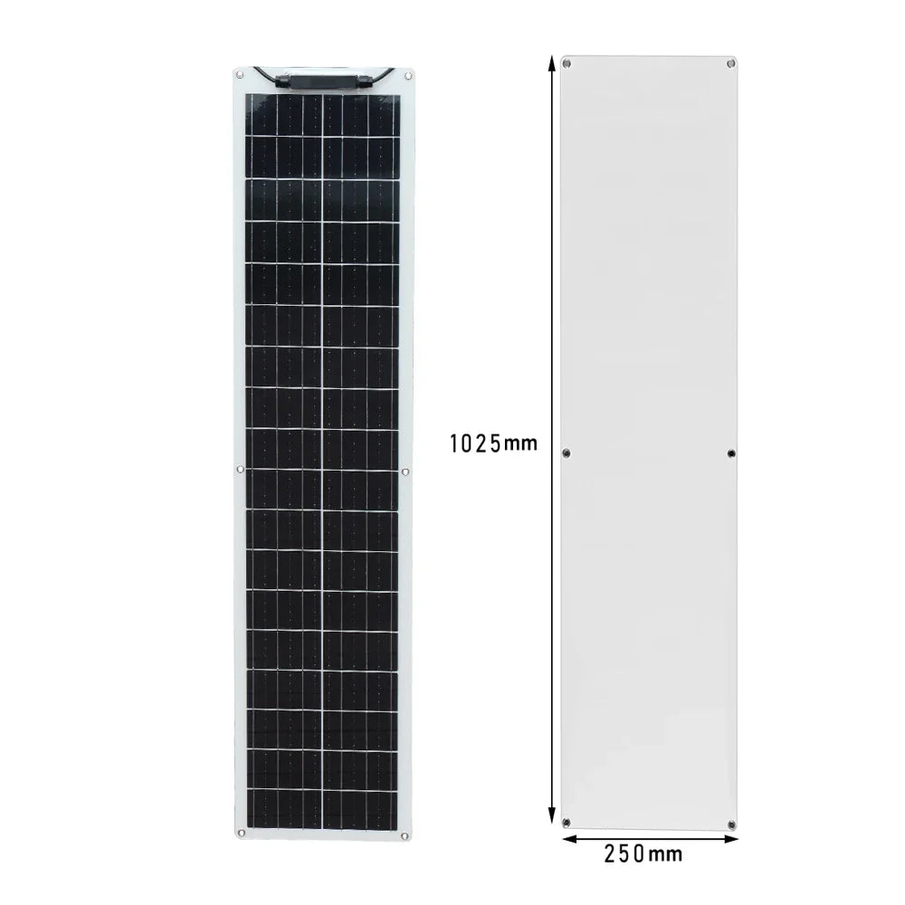 SunStrider Flex 50W | Biegsames Solarpanel | Ultraleicht & Wetterfest | Für Camping, Boot & Outdoor