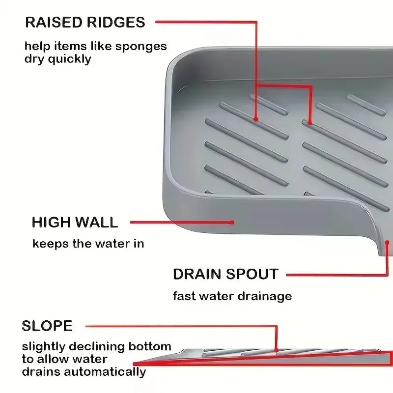 Silinova Spülmatte | Silikon Ablage & Wasserauffang | Hitzebeständig & Hygienisch
