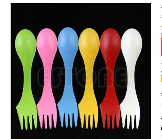 TrekMate SporkSet | 3-in-1 Outdoor-Besteck | Hitzebeständig & Langlebig | 6er Set