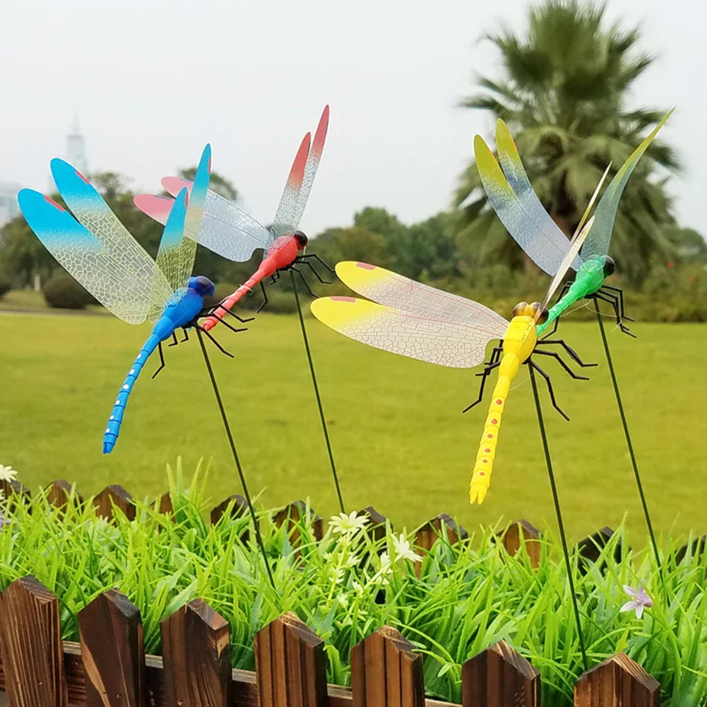 Aeraflair Gartenlibellen | Beweglich & Wetterfest | Dekorativ für Topf & Beet | Bunte Sets