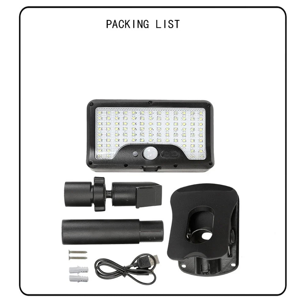 SolarNova LED-Solarleuchte | Bewegungssensor | 3 Lichtmodi | Tragbar | Wetterfest