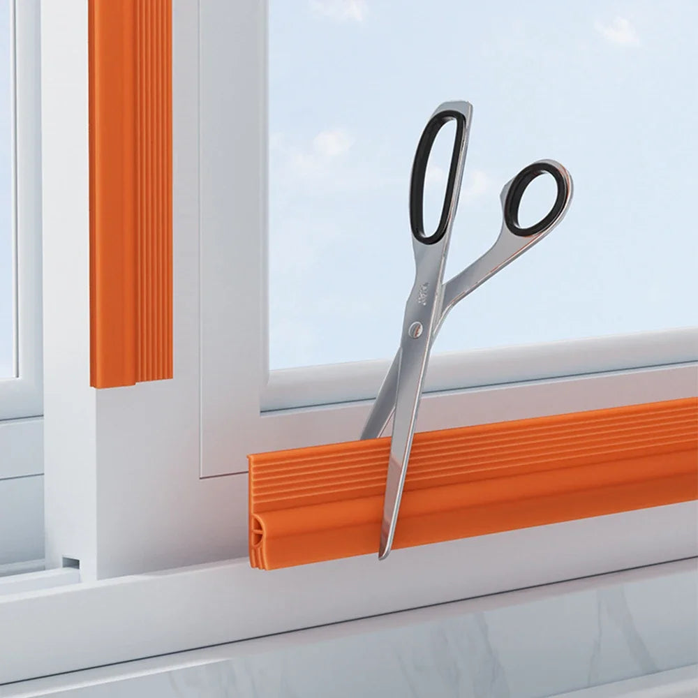 ThermoBlock Türdichtung | PVC Zugluftstopper | Geräuschschutz | 2m Zuschneidbar