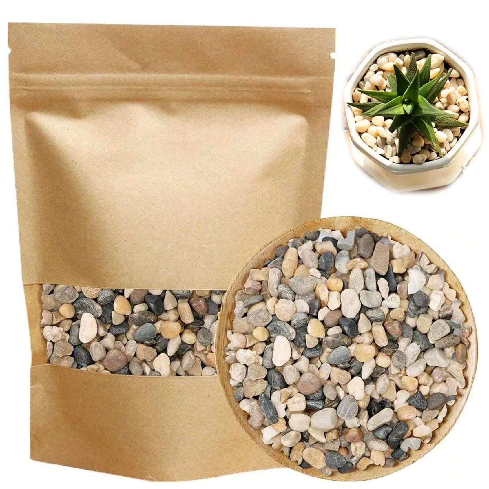 StoneGlam Zierkiesel | Natürliche Farben | Vielseitig & Dekorativ | Für Garten, Aquarium und mehr