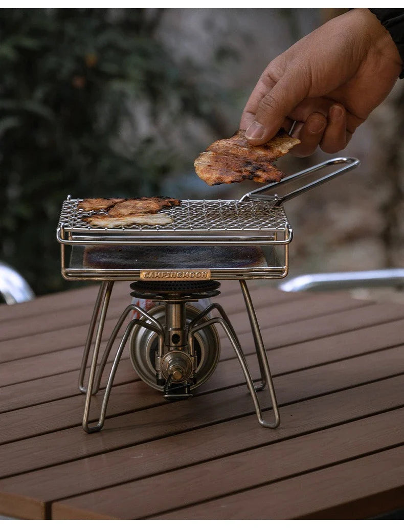 Toastrya Edelstahl-Toaströster | Klappbarer Outdoor-Rost | Modell S & M | Für Feuerstelle, Gaskocher & Campingküche