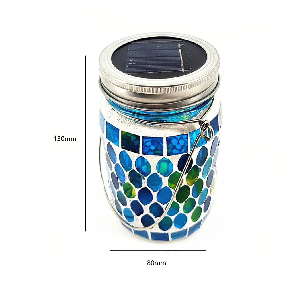 GlorioLume SolarGlow | Mosaik LED Laterne | Solarbetrieben | Dekorativ