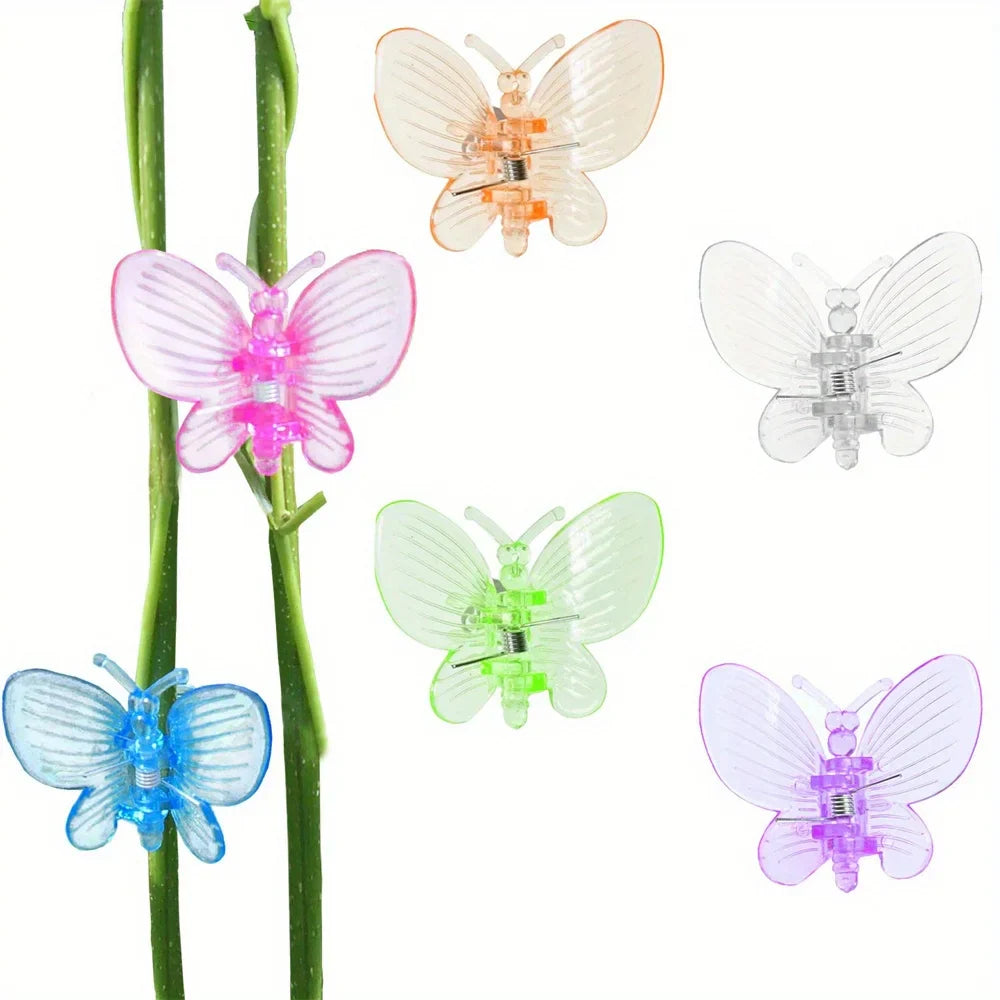Bloomora | Pflanzenclips | Bunt & Wiederverwendbar | Für Orchideen & Rankpflanzen