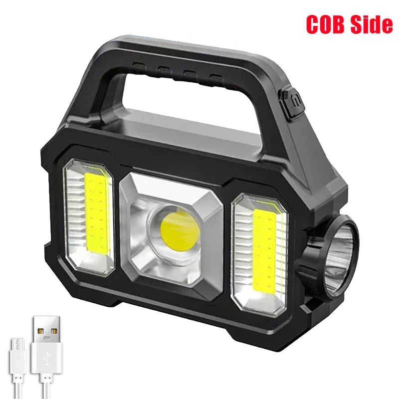 LumaPower Pro 2205 | Multifunktionale LED-Lampe | Solar & USB Ladeoption