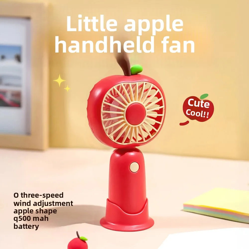 BreezeBerry | Handlicher Mini-Ventilator | USB-aufladbar & Leise | Für Büro, Schule & Unterwegs