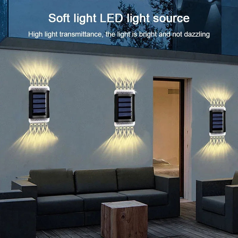 EcoBeam LED-Wandleuchte | Warmweißes Licht | Solarenergie | Wetterfest | Elegantes Design