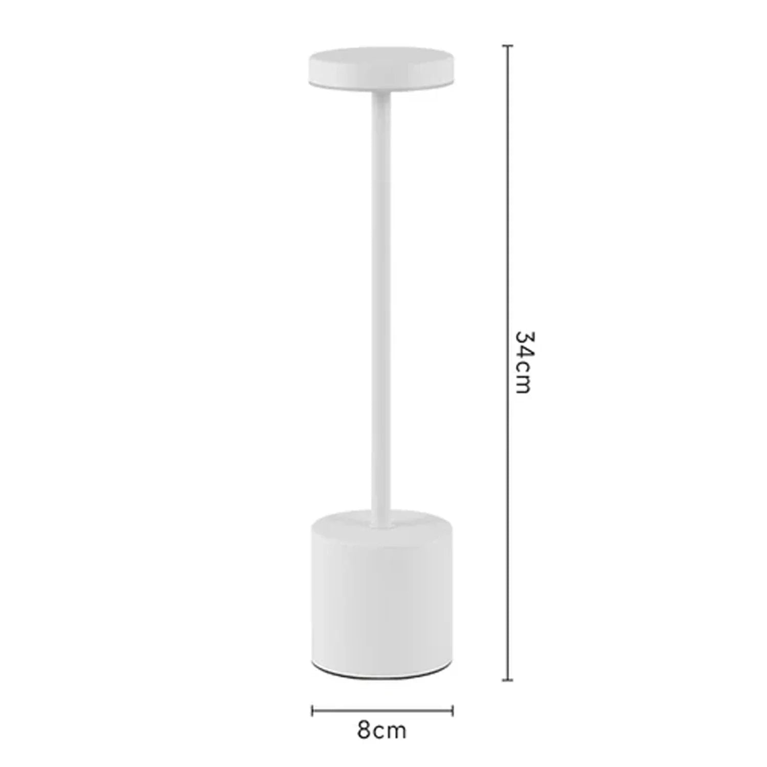 Valoria Touch Tischlampe | Kabellos & Dimmbar | Warmweiß LED | Aluminiumgehäuse