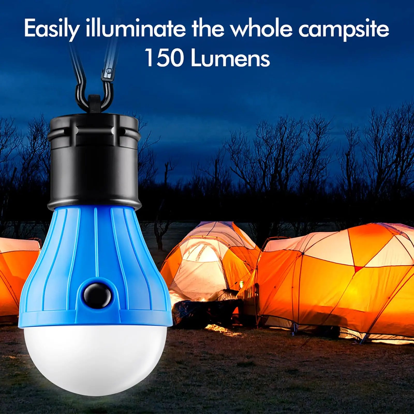 LumaTrail Outdoor Lampe | 3 Leuchtmodi | Kompakt & Stabil | Karabinerbefestigung