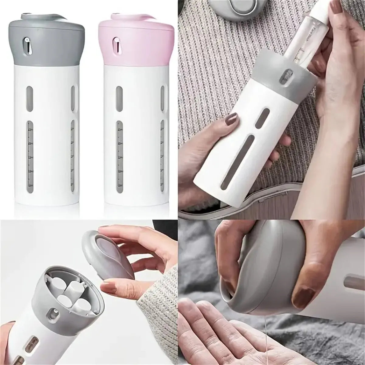 PackEase | 4-in-1 Reisedosierer | Auslaufsicher & TSA-konform