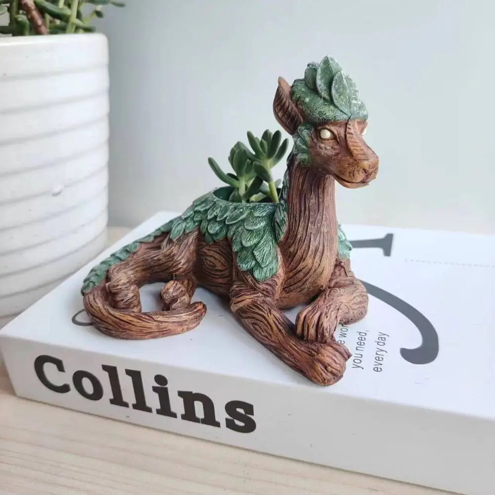 Mythoro Plantera | Drachen-Deko Pflanztopf | Für Innen & Außen | Handgefertigtes Resin