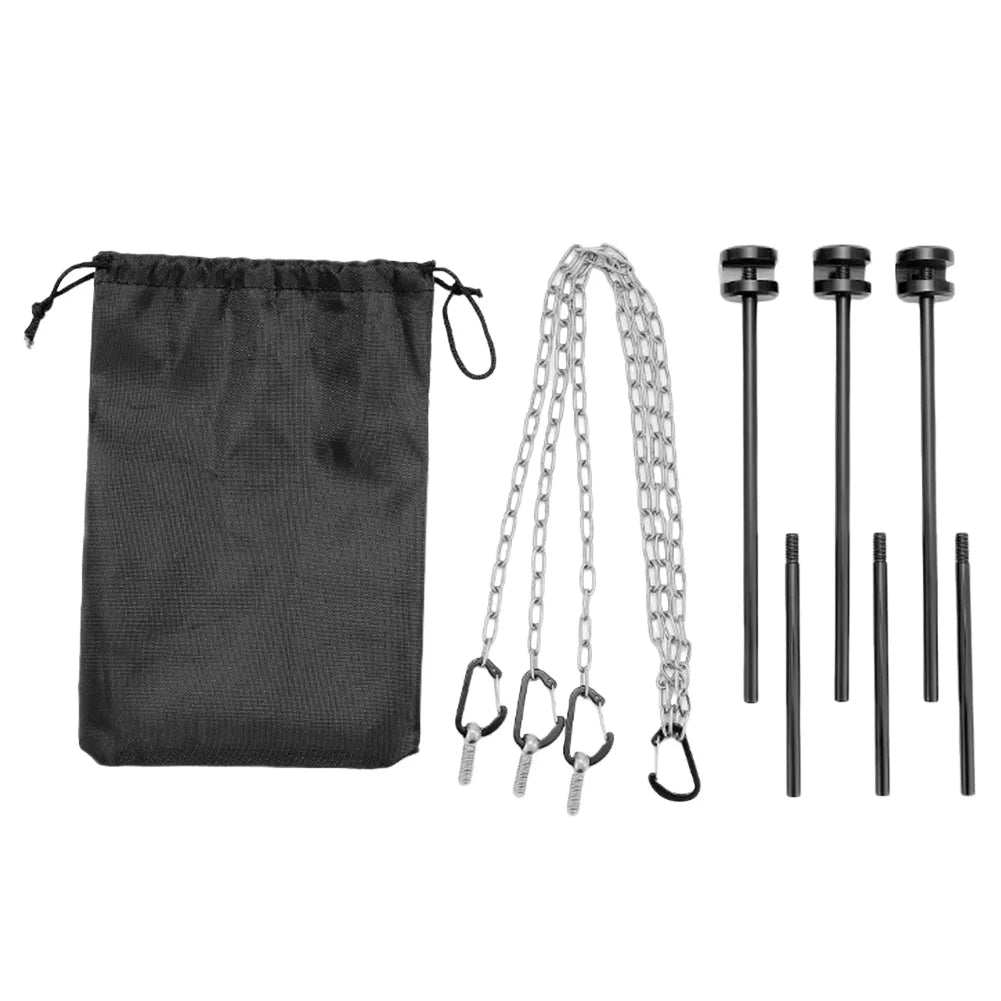 CampMaster Dreibein Grill Stativ | Faltbar & Höhenverstellbar | Stabil & Flexibel | Edelstahl