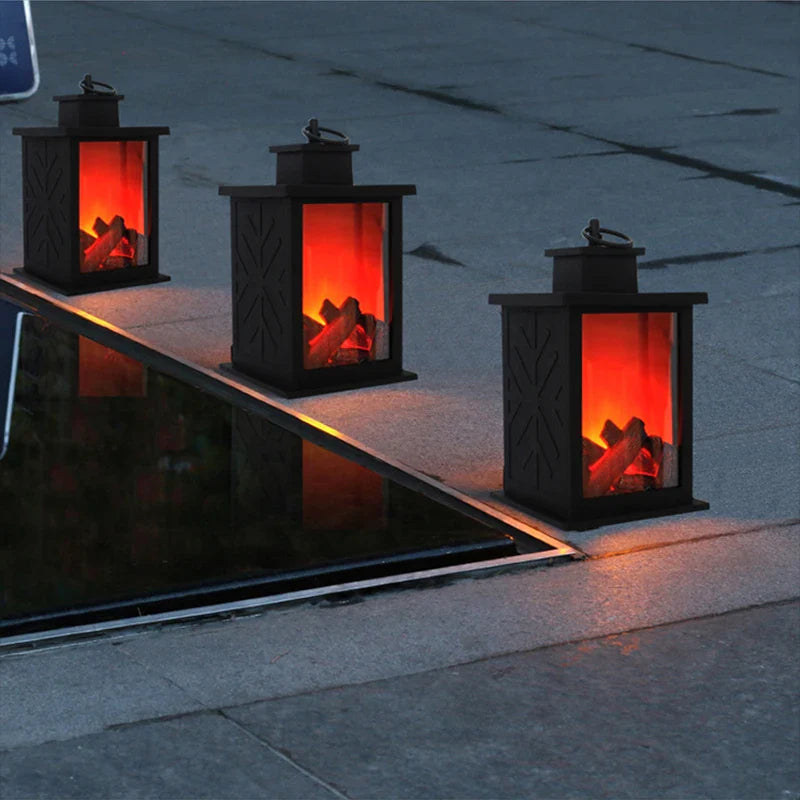 GlowFlame | LED Kaminlicht | Realistischer Flammeneffekt | Dekolampe für Zuhause & Camping