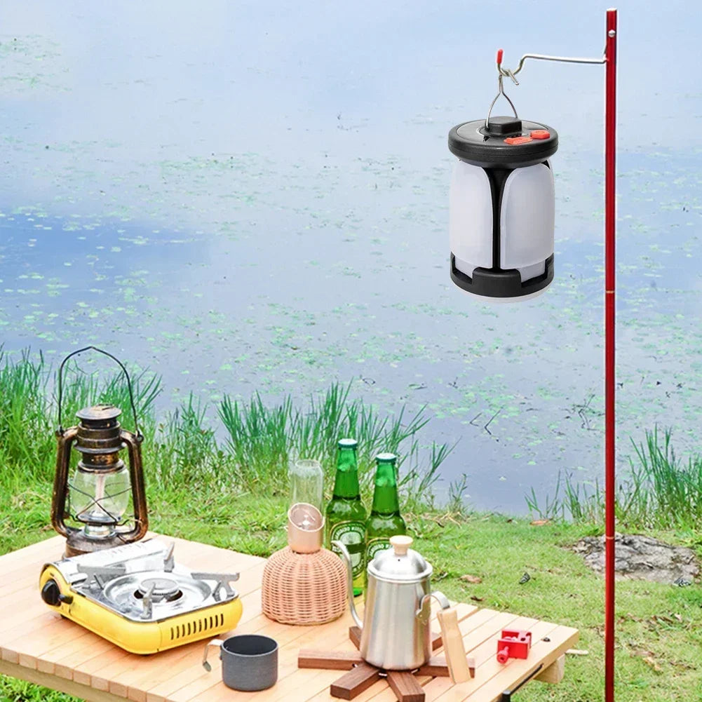 SOLARIGHT Solar Campinglampe | 6 Leuchtmodi | Powerbank Funktion | USB & Solar-Ladung