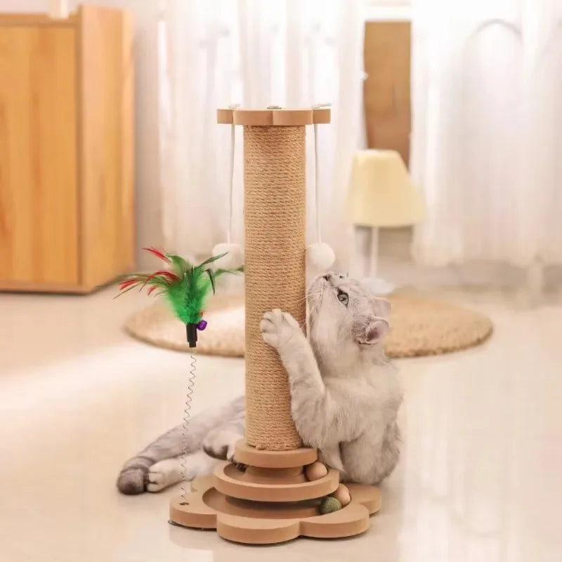 Purrivo Kratzspaß | Interaktives Spielbrett für Katzen | Fördert Bewegung & Krallenpflege | Stilvoll & Robust | Für Wohnung & Katzenbereich