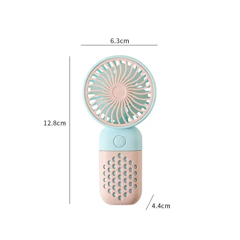 Frizlino | Mini-Handventilator | USB, Leise, Cartoon-Design | Für Schule, Reisen & Sommerfreizeit