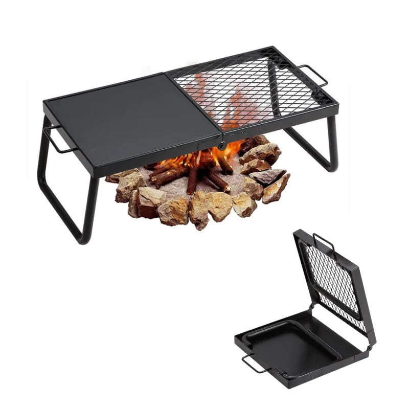 FireMate | Faltbarer Edelstahl-Grillrost | Leicht, robust & kompakt | Camping & Outdoor
