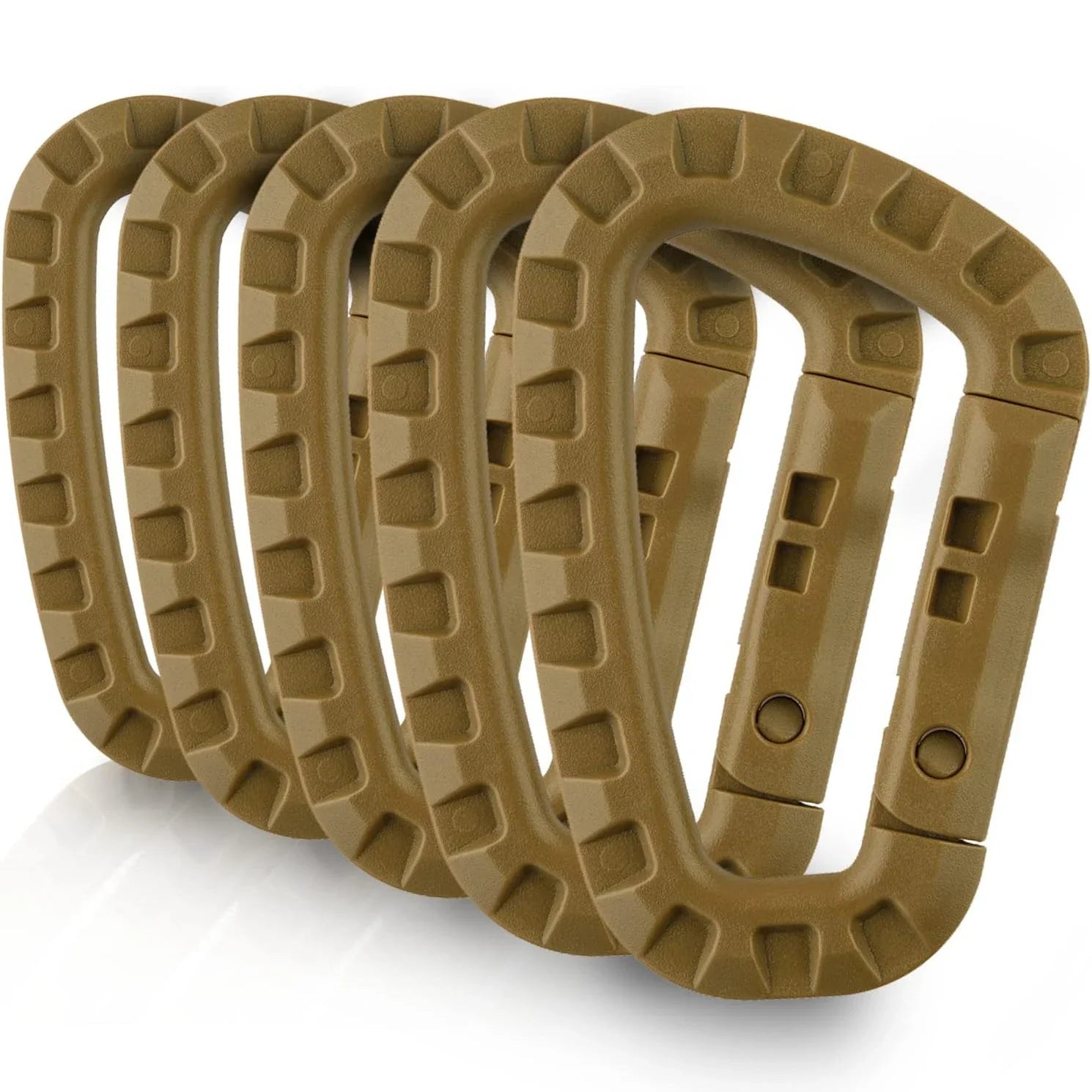 ClipMaster Karabiner | 5er-Set | Robustes ABS-Material | Kompatibel mit MOLLE-Systemen