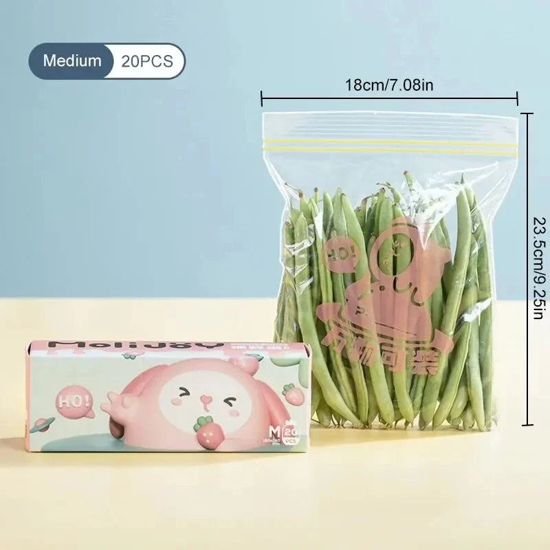 FreshGuard Zip Bags | Wiederverwendbar & Luftdicht | 3 Größen | Für Lebensmittel, Snacks & Aufbewahrung