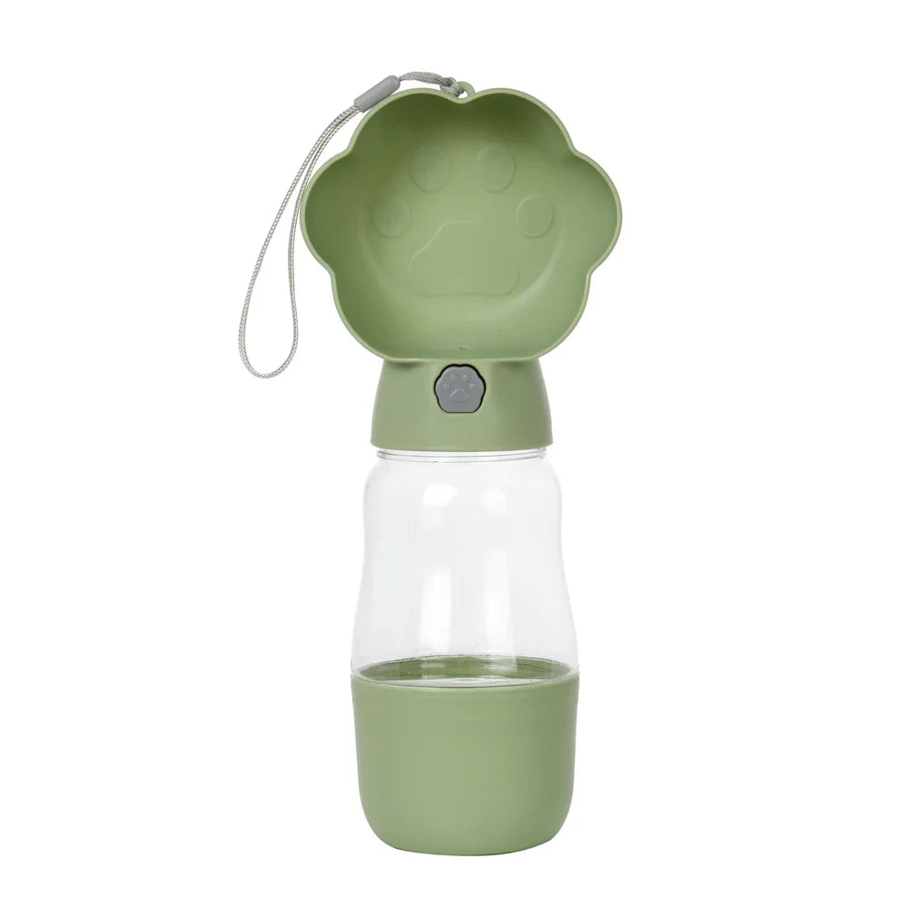 Pawava DuoGo | Wasser & Futterflasche | 2-in-1 Design | Für Unterwegs | Auslaufsicher & Kompakt