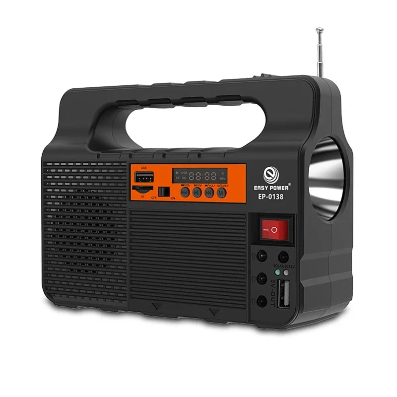 Luminova | Solarbetriebene Energiebox | Licht, Musik & Powerbank | Für Camping, Garten & Notfälle