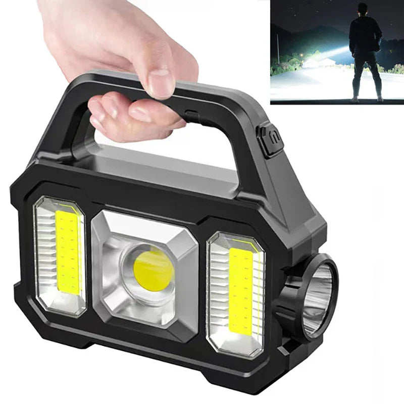 LumaPower Pro 2205 | Multifunktionale LED-Lampe | Solar & USB Ladeoption