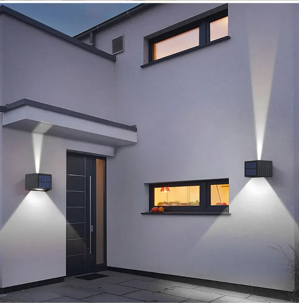 Lumelora Solarlicht | Kabellose LED-Wandleuchte für Außen | Modernes Lichtdesign mit Solarpower | Witterungsbeständig & energiesparend | Ideal für Garten, Balkon & Hauswand