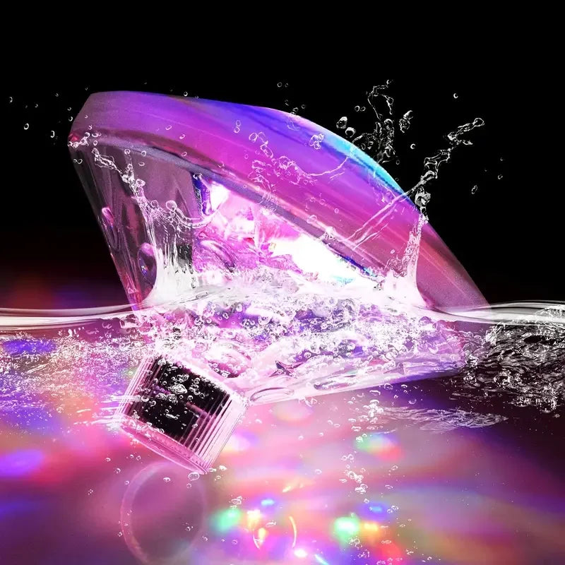 GlowFish | LED Schwimmende Unterwasserleuchte | Farbwechsel & Fischprojektion | IP67 Wasserdicht