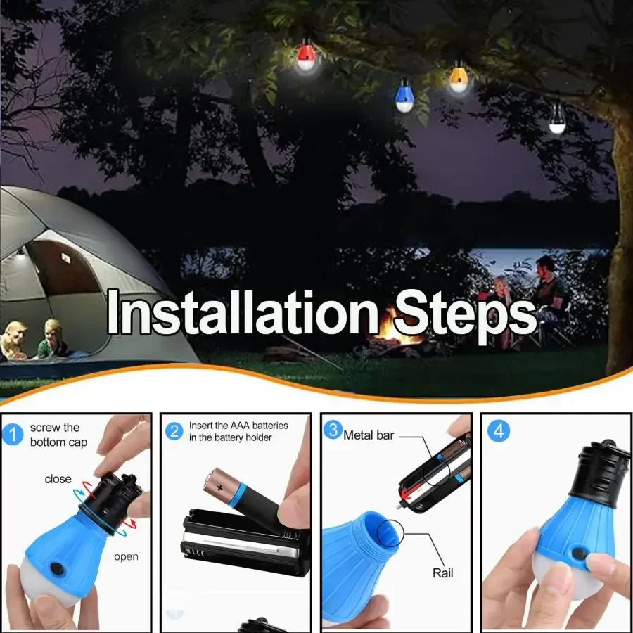 Lumora LED-Campinglampe | 3 Lichtmodi | Wasserfest & Stoßfest | Mit Haken