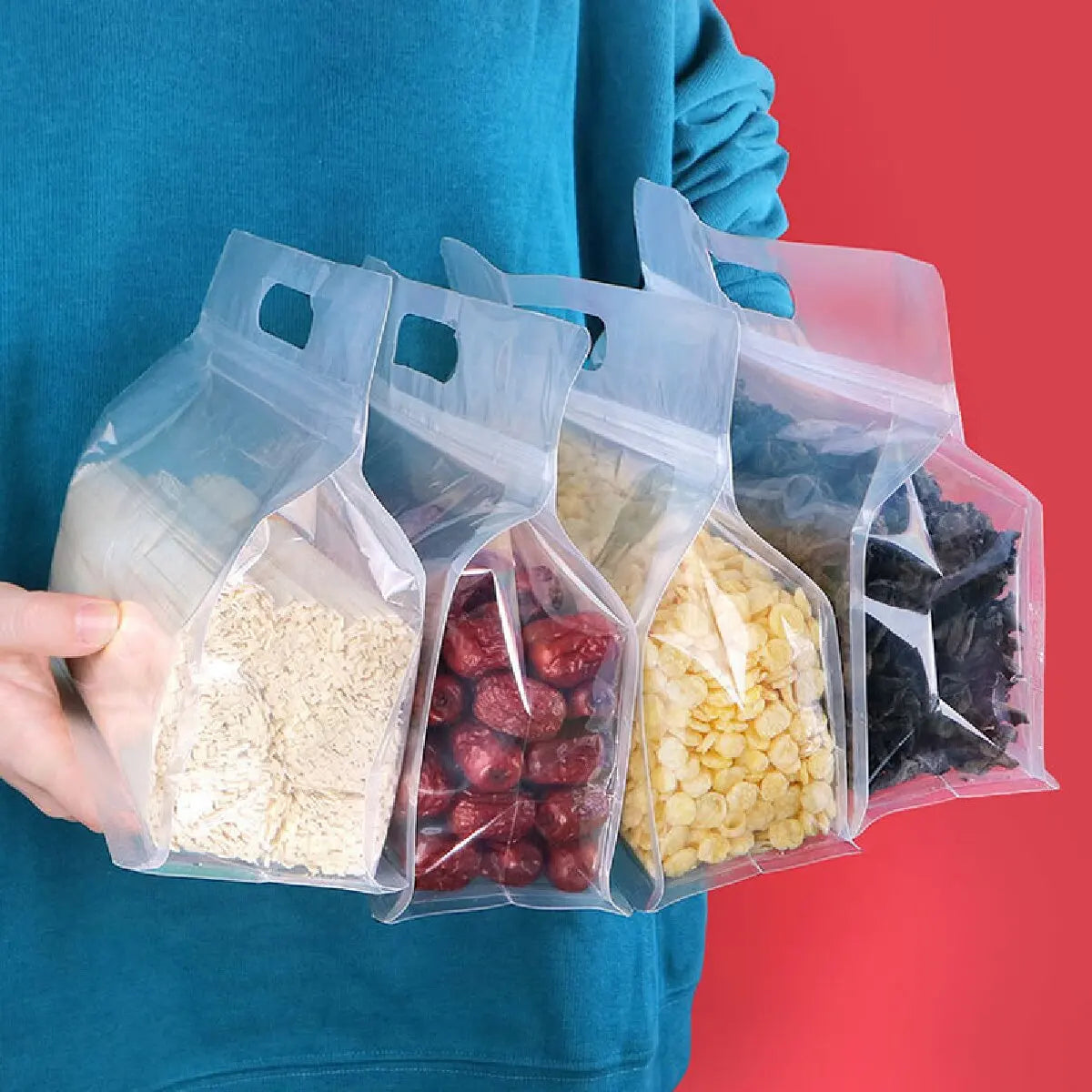 EcoBag Wiederverwendbare Aufbewahrungsbeutel | Umweltfreundlich & Auslaufsicher | Für Vorräte & Snacks