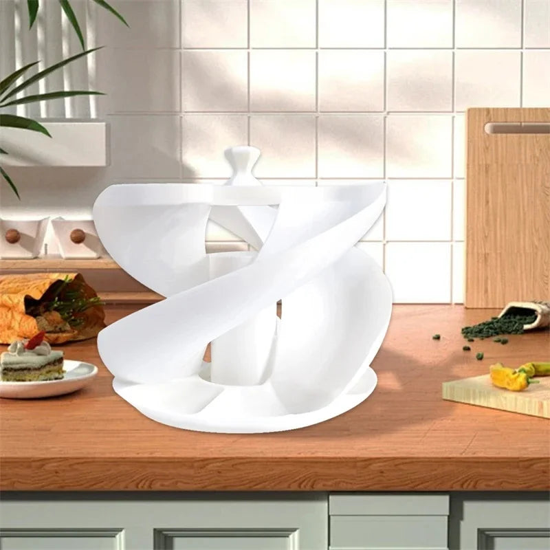 EggStream Pro | Selbstrollender Eierhalter | Kompaktes Stapeldesign | Für 18 Eier | Frische-Organizer