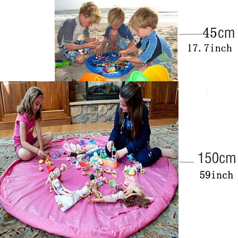 PlayMate Spielzeug-Aufbewahrungsmatte | 2-in-1 Design | Extra Groß & Strapazierfähig