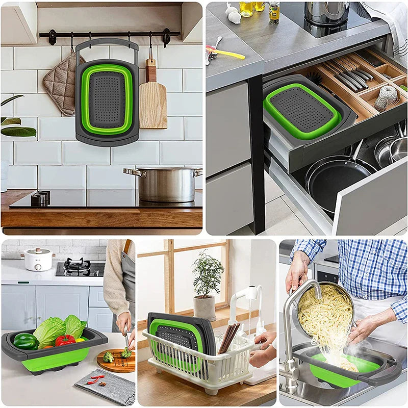 FlexiClean FoldPro | Ausziehbares Abtropfgestell | Hitzebeständig & Platzsparend | Silikon