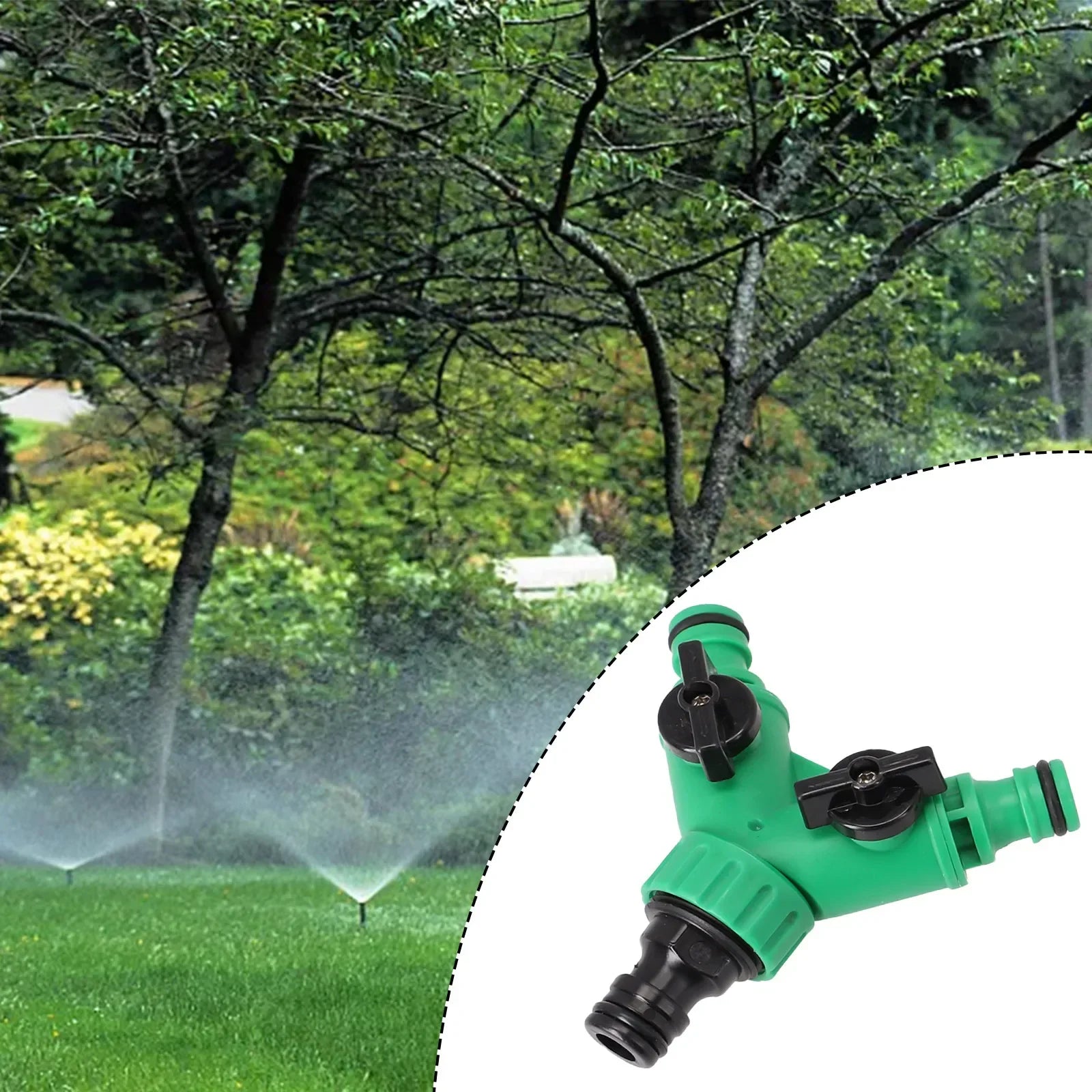 HydroFlow AquaDuo | 2-Wege-Wasserverteiler | Flexibel & Robust | Für Garten & Balkon