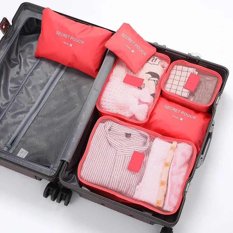 VOYSEC Packwürfel-Set | 6-teilig | Wasserabweisend & Platzsparend | Für Männer & Vielreisende