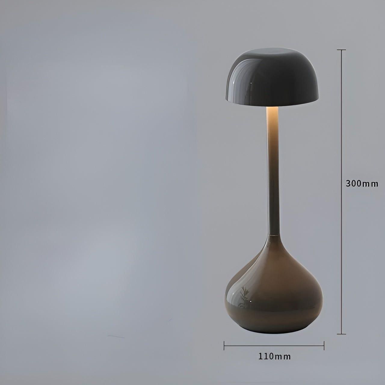 LumiMush LED Tischlampe | Kabellos & wiederaufladbar | Dimmbar per Touch | Modernes Pilz-Design für Wohnzimmer, Schlafzimmer & Balkon