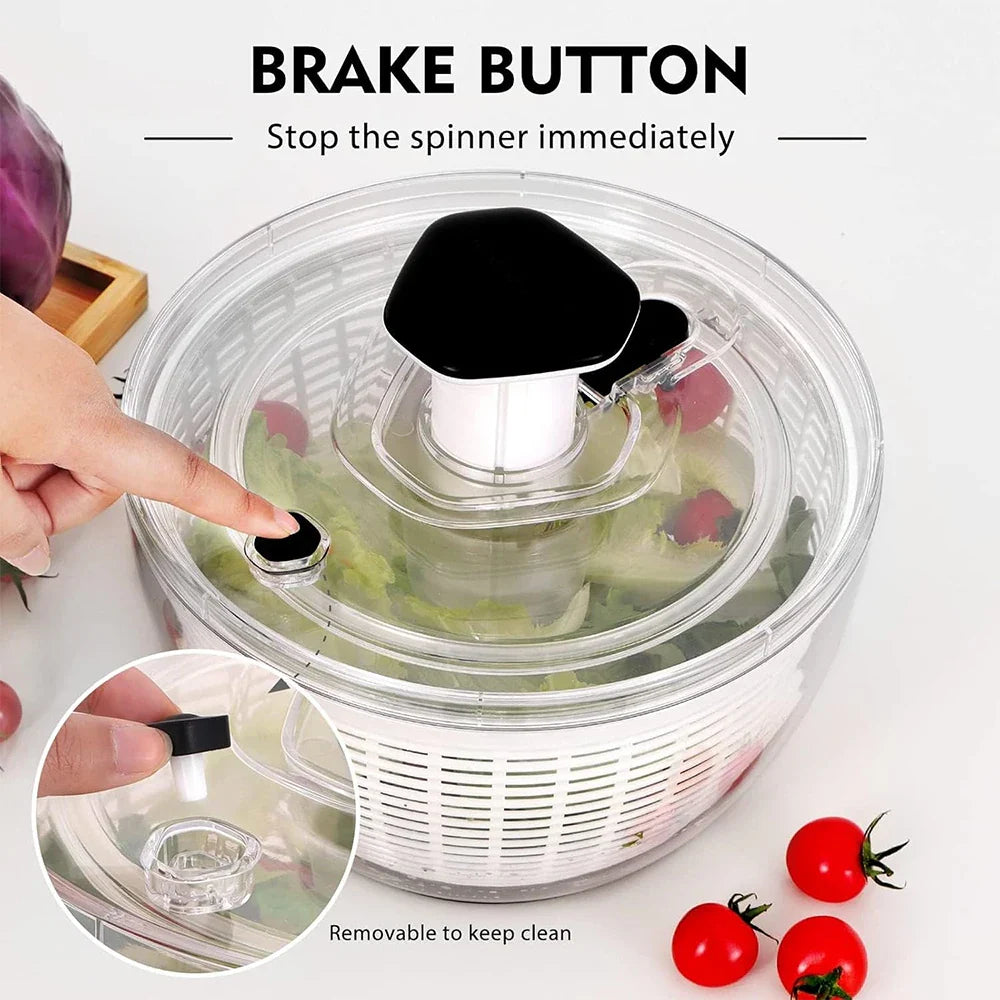 FreshSpin Pro | Salatschleuder mit Einhandbedienung | BPA-frei und Multifunktional