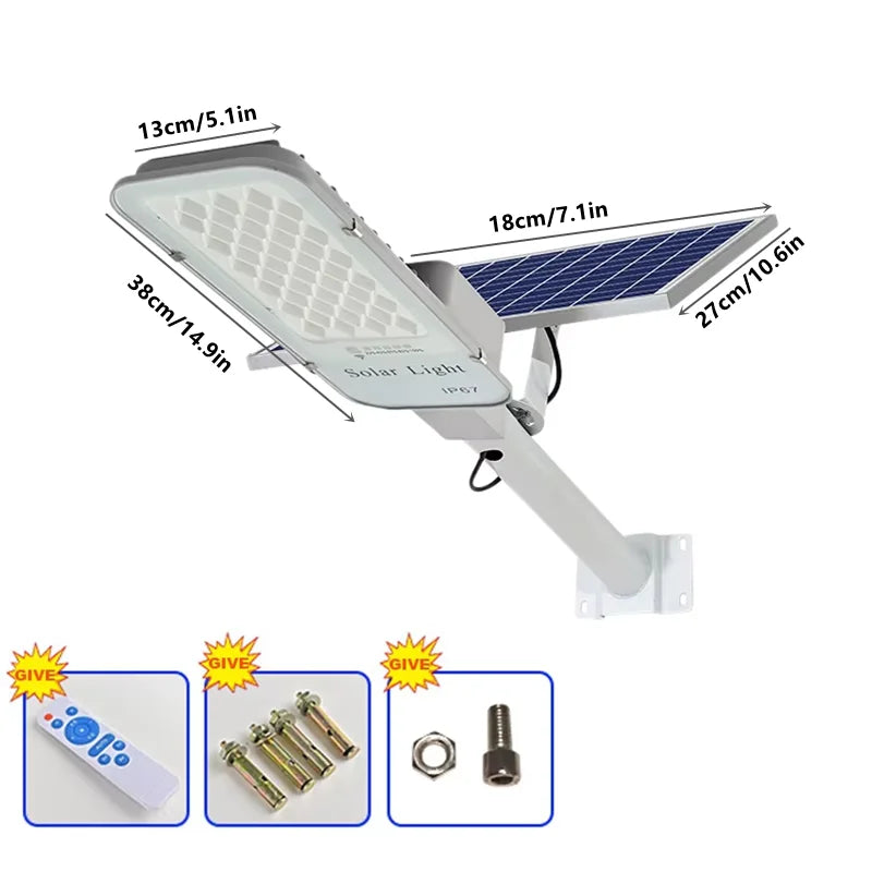 SunLite 250W LED-Solarleuchte | Bewegungssensor | 3 Lichtmodi | Wetterfest | Kabellos