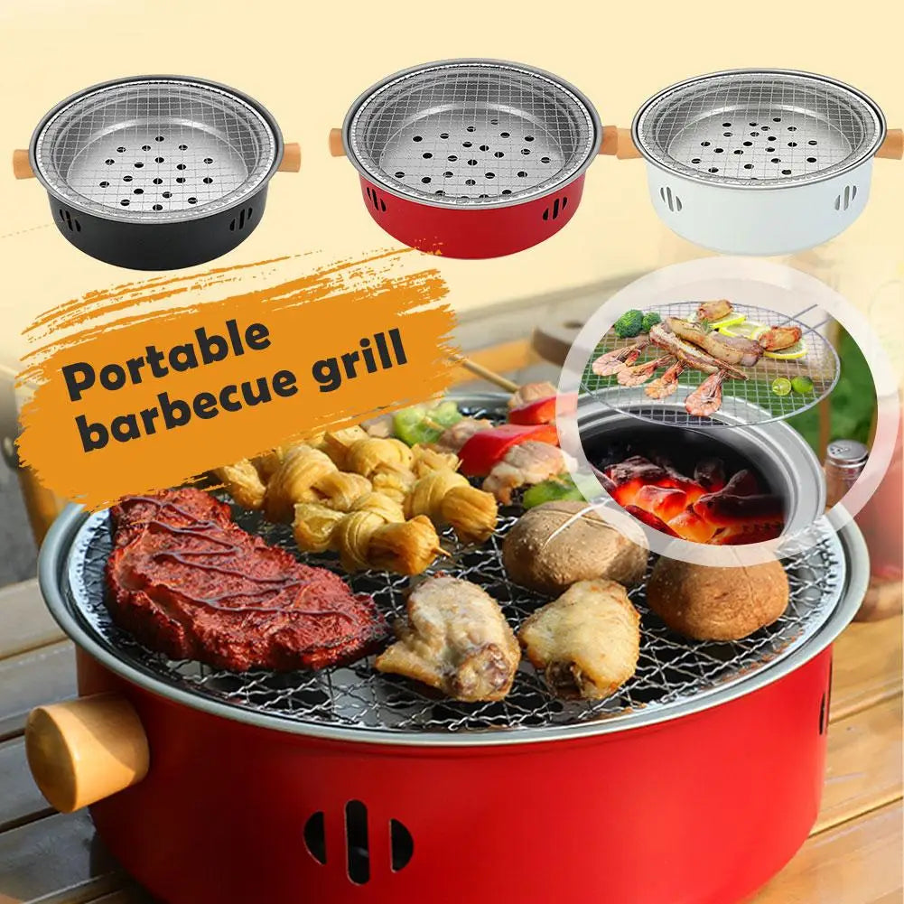 GrillFusion | Tragbarer Holzkohlegrill | Schnellaufheizend & Multifunktional | Kompakt & Sicher | Einfache Reinigung