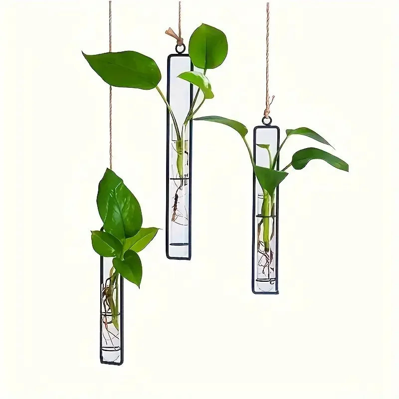 Lunavo Wandvasen Set | 3er-Set Metalloptik | Für Trockenblumen & Deko | Modern & Vielseitig