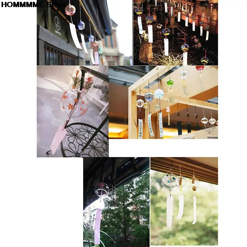 Yumeko Glas-Windglocke | Japanischer Stil | Handgefertigt | Klarer Klang | Zieranhänger