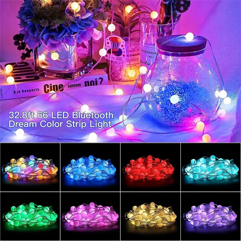 LumoGlow Smart LED Lichterkette | RGB Farbwechsel | App-gesteuert & Musik-Sync