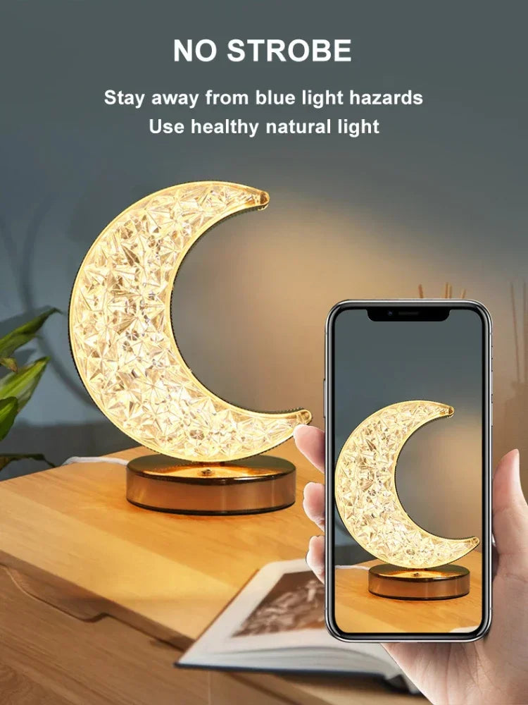 NovaGlow 3D-Lampe | Touch-Dimmung | 3 Lichtfarben | USB-aufladbar & Tragbar