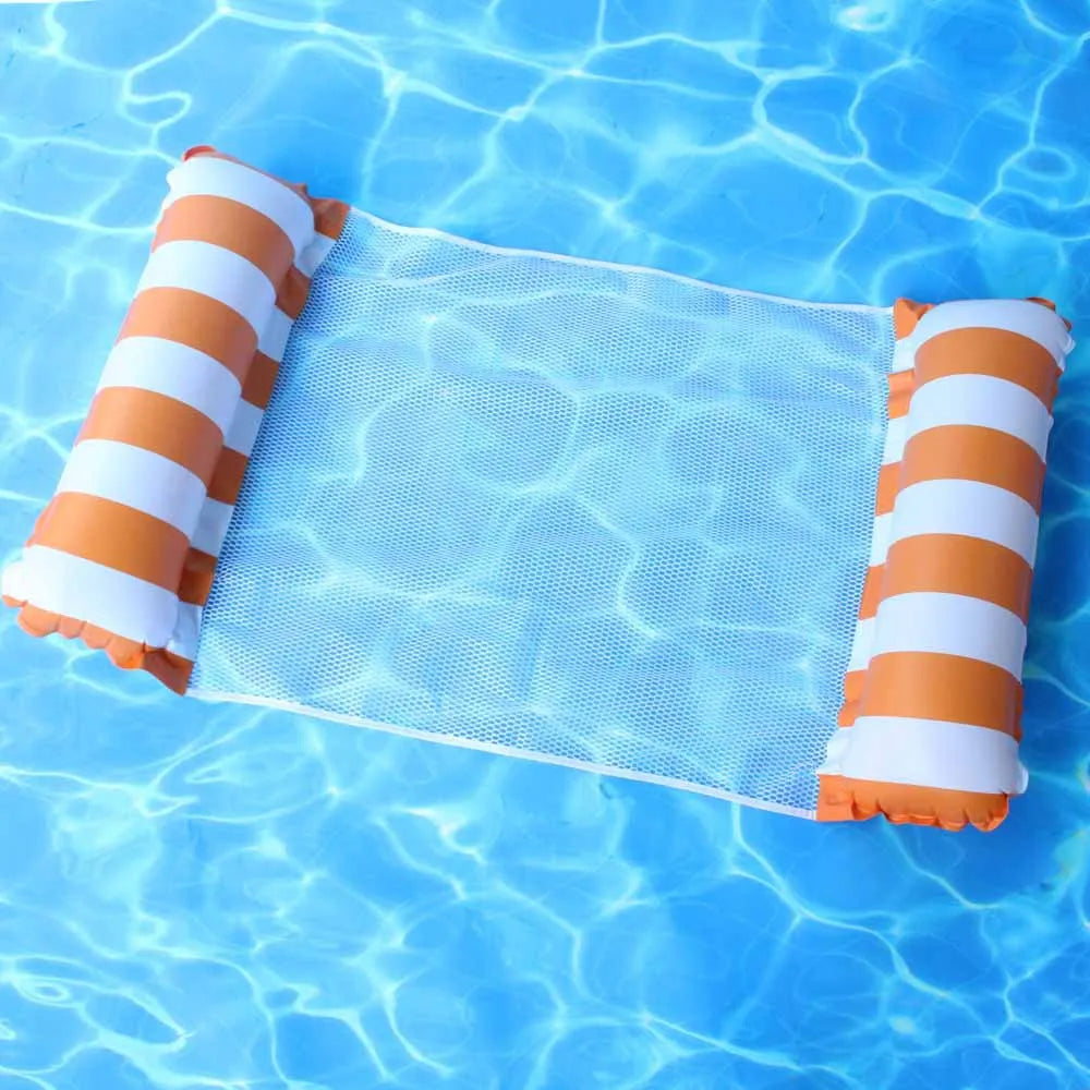 Lunavia Wasserhängematte | Schwimmliege mit Netz | Faltbar & Aufblasbar | Für Pool & Meer