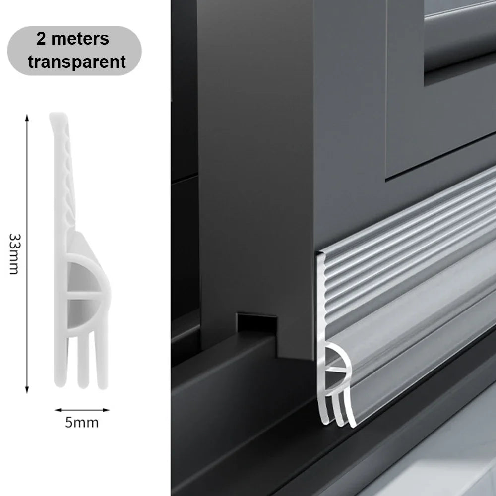 ThermoBlock Türdichtung | PVC Zugluftstopper | Geräuschschutz | 2m Zuschneidbar